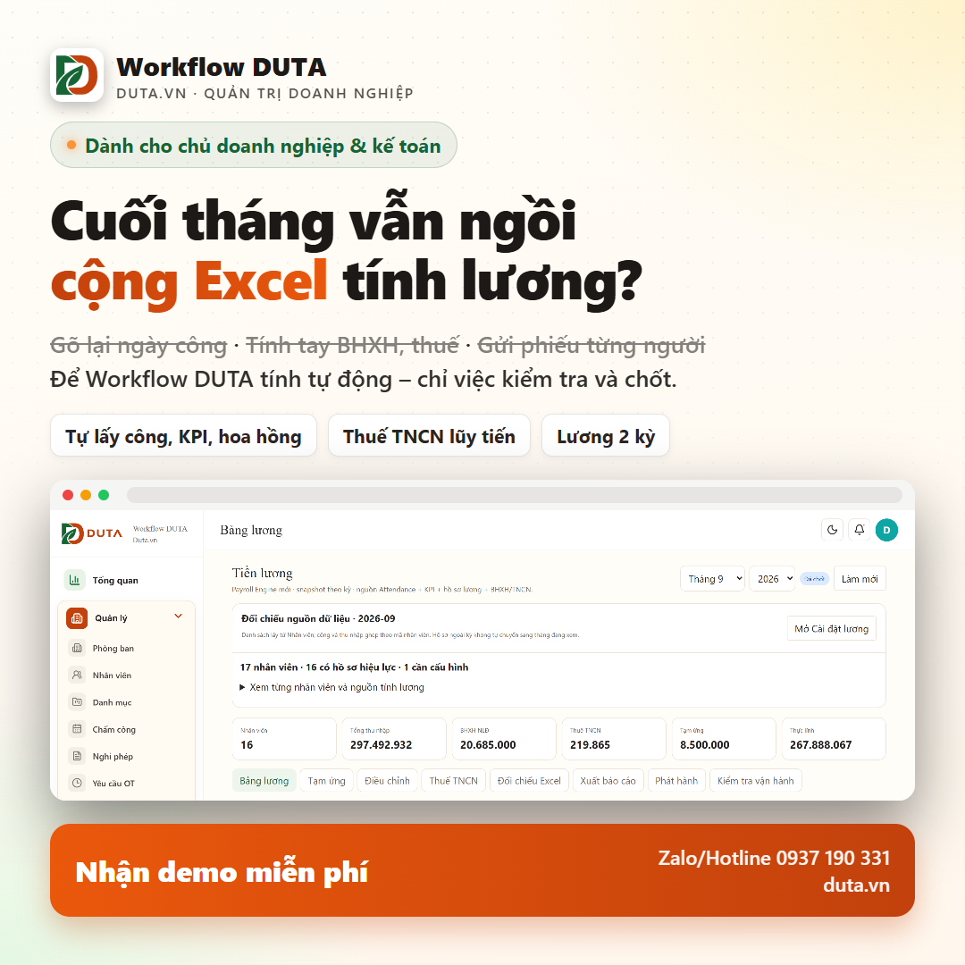 Nỗi đau tính lương bằng Excel